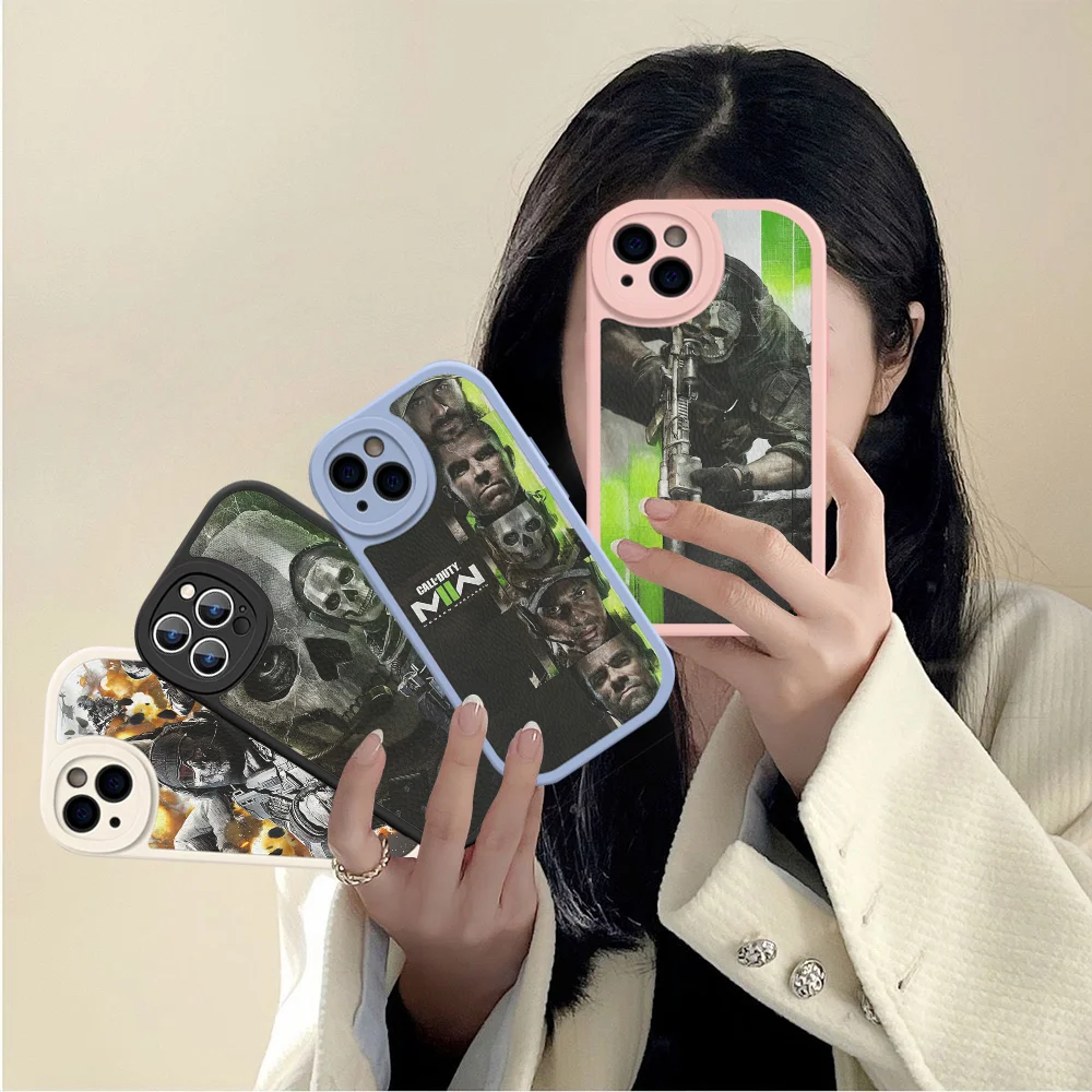 

Call of Game Duty Phone Case Hard Leather For iPhone 15 14 13 12 Mini 11 14 Pro Max Xs X Xr Plus Fundas