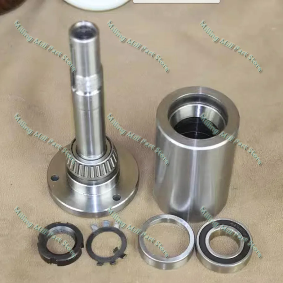 80/100/125/160 Small Lathe Spindle, High-strength Screw Connection,Tapered Bearing for Woodworking Lathe, Headstock with Flange