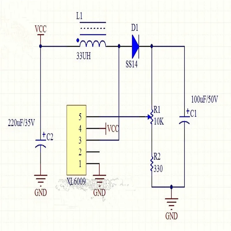 Module de régulateur LM2577 de sorties réglables de module d'alimentation de module d'amplification de DC-DC de XL6009