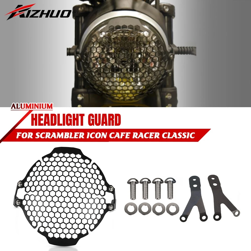 

For Ducati Scrambler 800 Nightshift/Icon Dark/Street Classic Motorcycle Accessories CNC Headlight Grill Guard Cover Protector