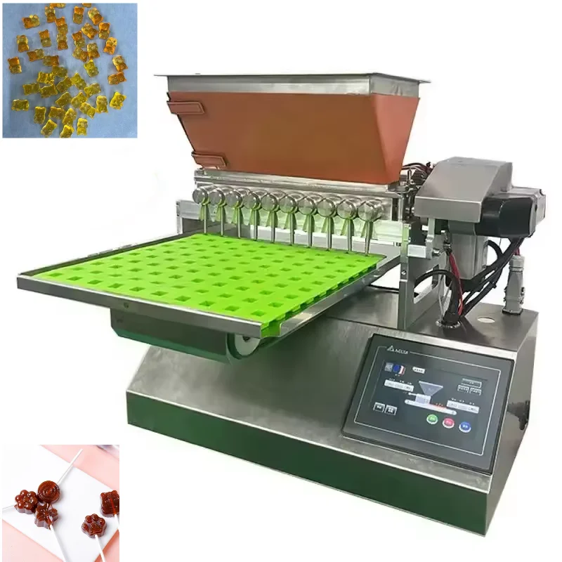 Small Mini Vitamin Manufacture Automatic Production Part Fruit Jelly Bean Gummy Candy Bear Depositor Make Machine