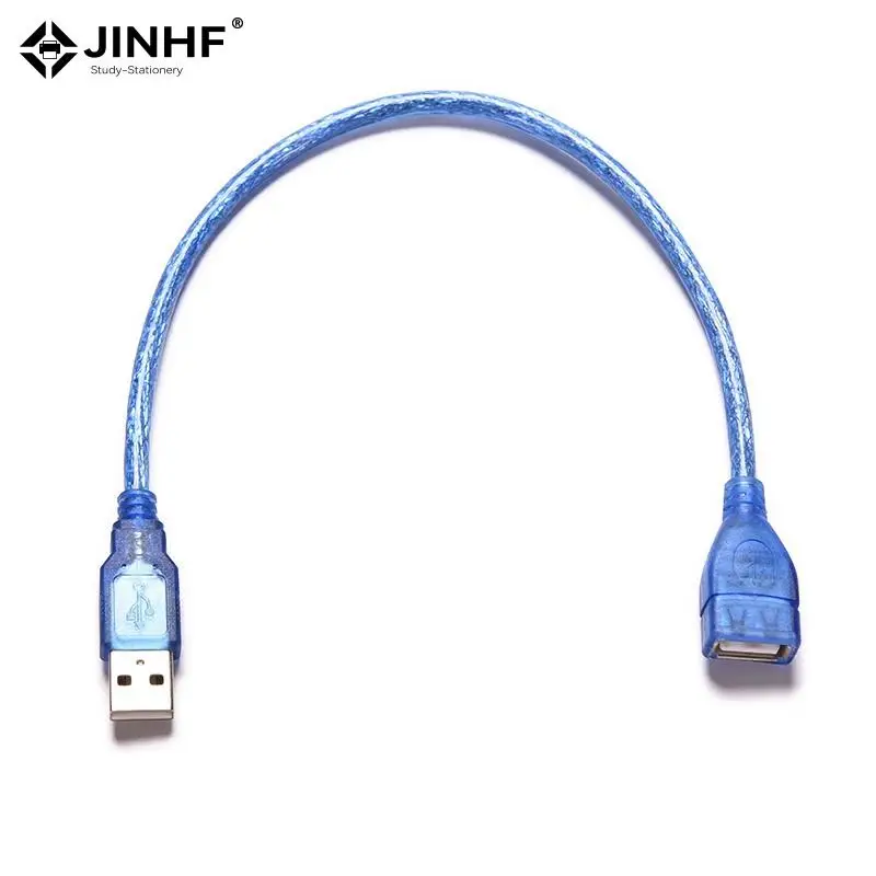 

1PC 23cm USB 2.0 Extension Cable Converter USB 2.0 A Male To Female Data Cable Adapter Wire Lead Plug Socket Clear Blue