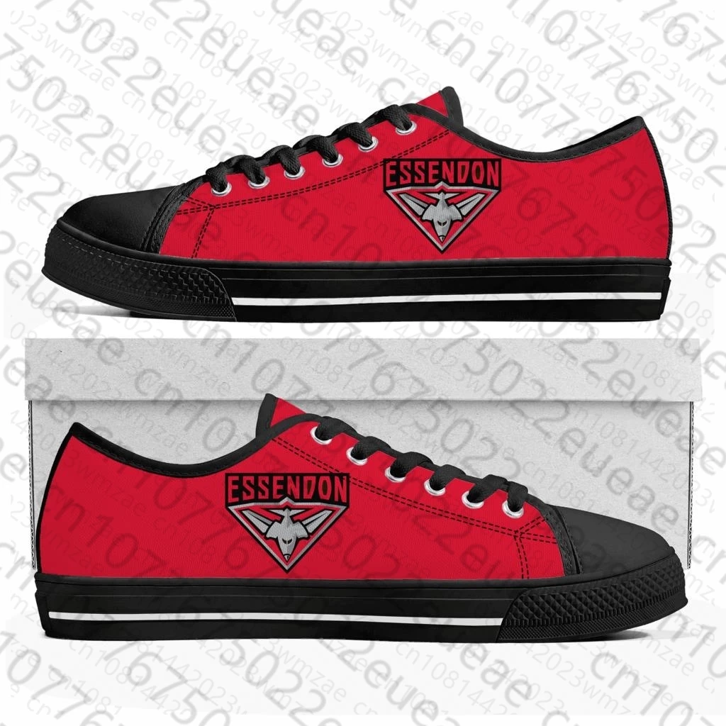 Essendon Bombers Australian Football Low Top Sneakers Mens Womens Teenager Canvas High Quality Sneaker Casual Custom Made DIY