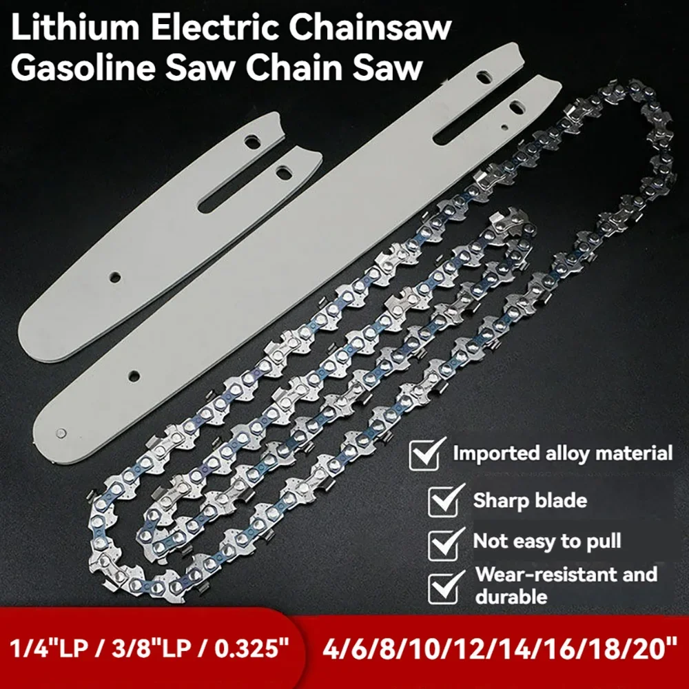 28/33/37/40/45/50/52/55/56/59/62/64/72/76DL Drive Links Chain Saw Blade 4/6/8/10/12/14/16/18/20 inch Electric Chainsaw for Wood