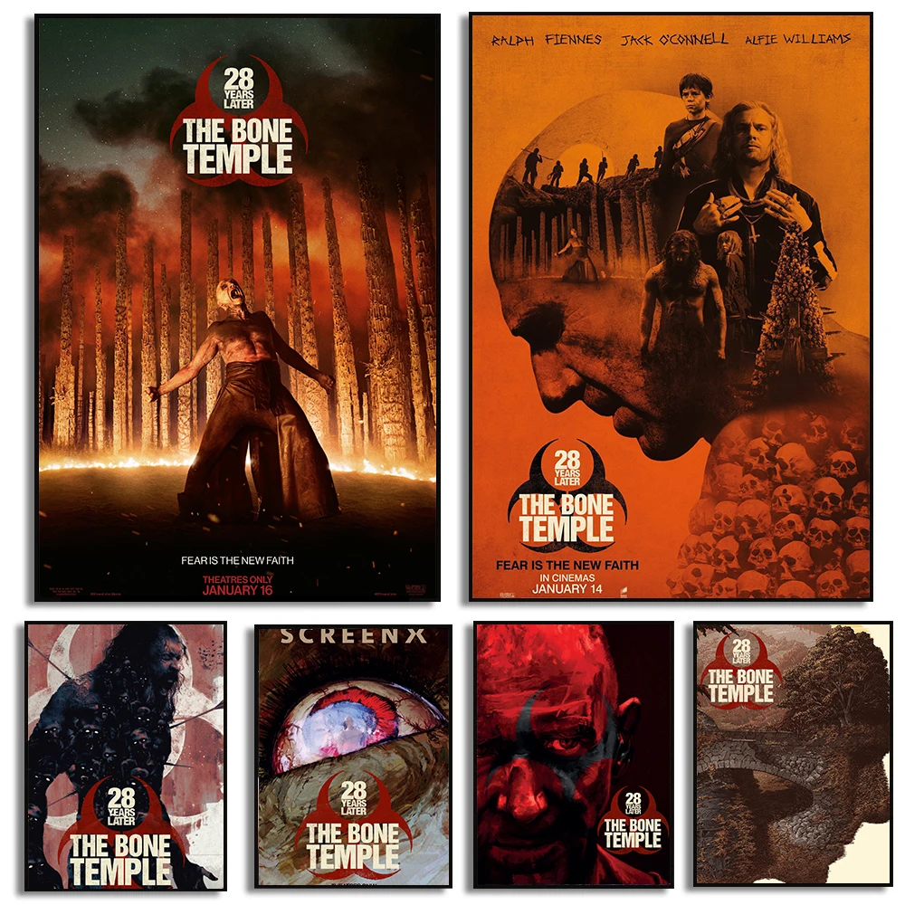 Latest Horror Movies 28 Years Later The Bone Temple Poster Prints Canvas Painting 28 Years Wall Art Pictures Home Room Decor