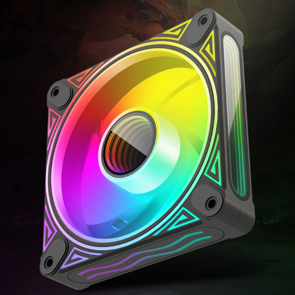 

120 мм вентилятор-кулер для корпуса 5 В 3-контактный ARGB светящийся 12 В 4-контактный ШИМ автоматическое регулирование скорости умный контроль температуры компьютерные аксессуары