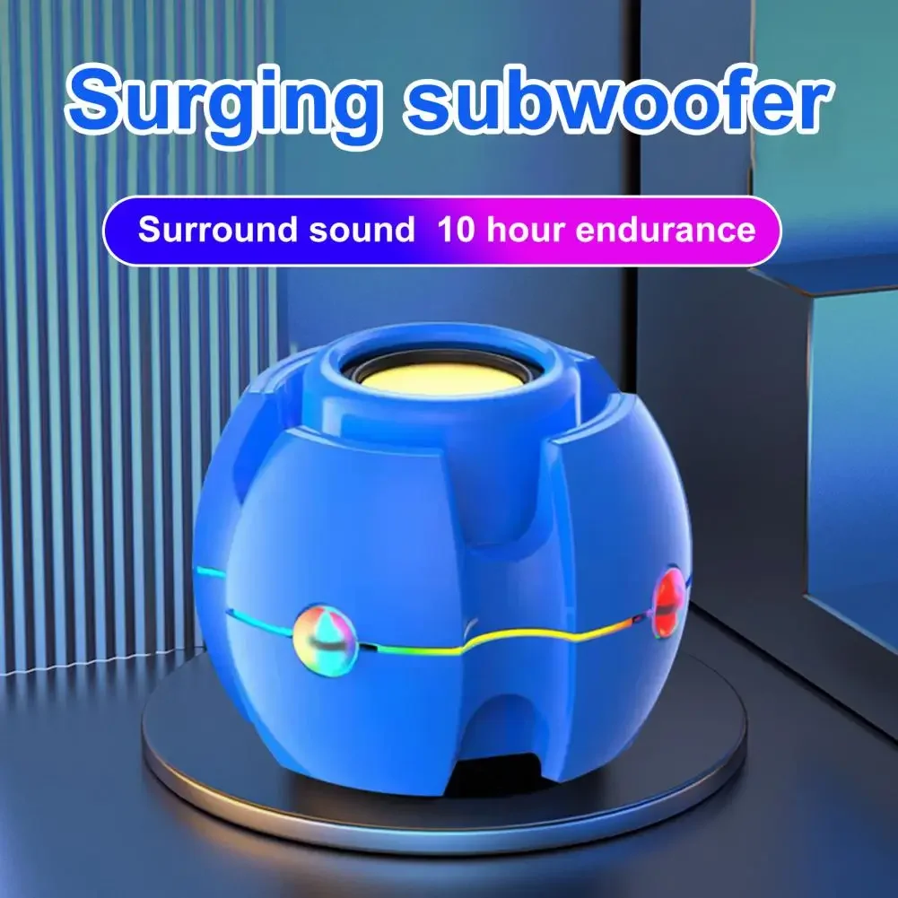 

Fashionable Bluetooth 5.0 Speaker with Gyro Shaped Stereo Speaker for Fast Transmission and Shock-absorbing Wireless Speaker