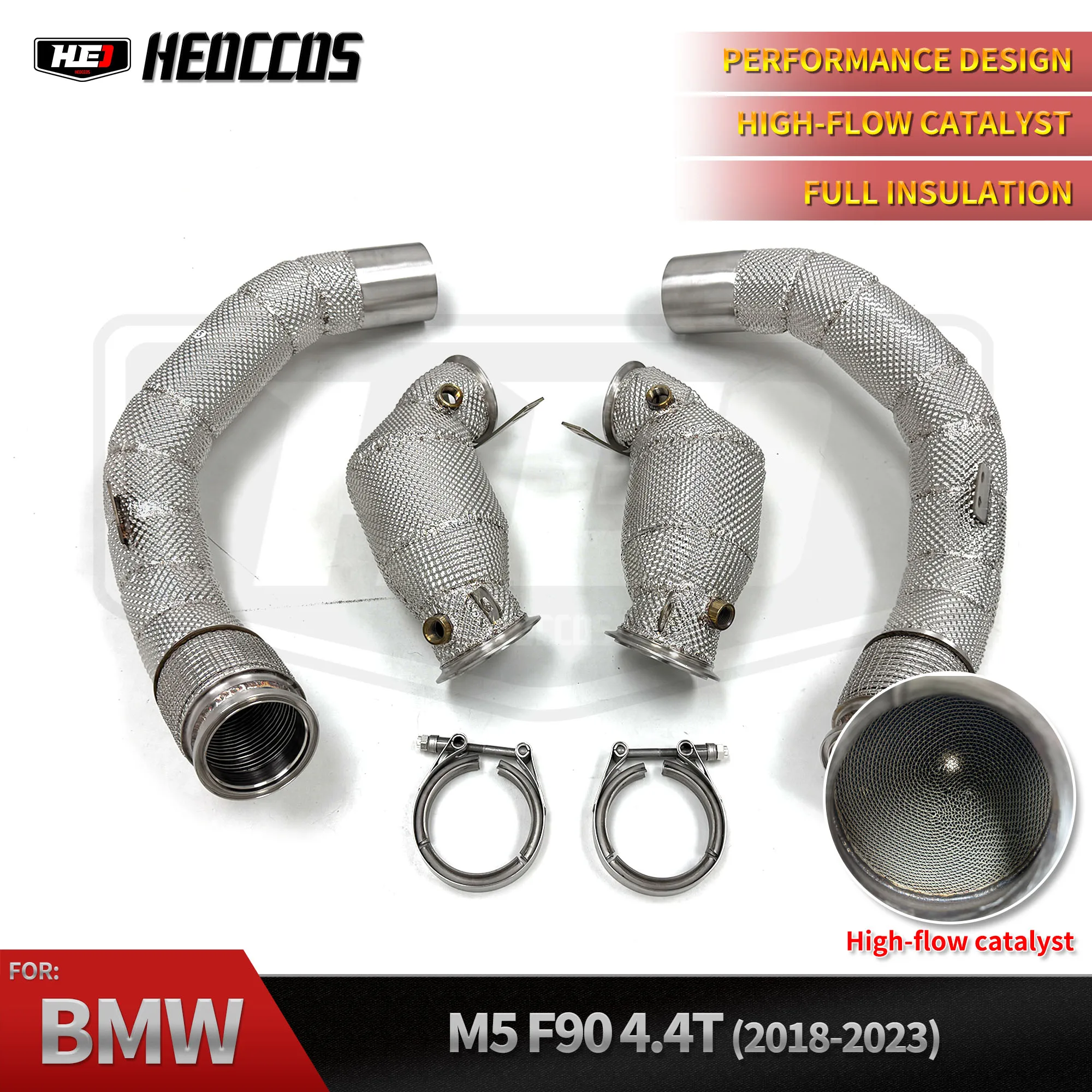

Высокопроизводительные выпускные коллекторы HEO (даунпайпы) для BMW M5 F90 2017-2020 4.4T из нержавеющей стали: гоночные, для повышения производительности и мощности