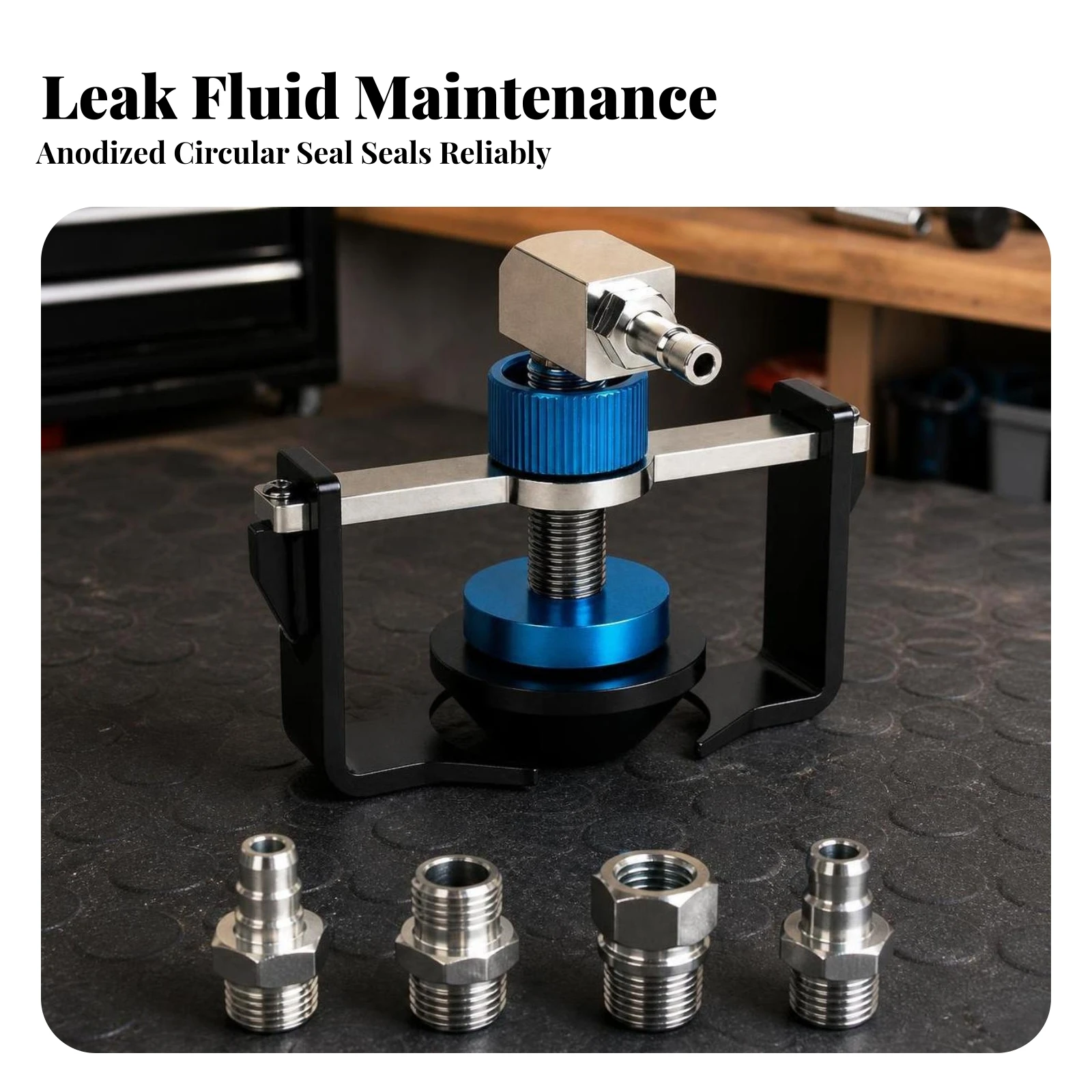 Fluid Change Connector Wrench Compact Brake Fluid Bleeding Wrench Brake Bleeding Tool with Clamping Frame Easy to Use