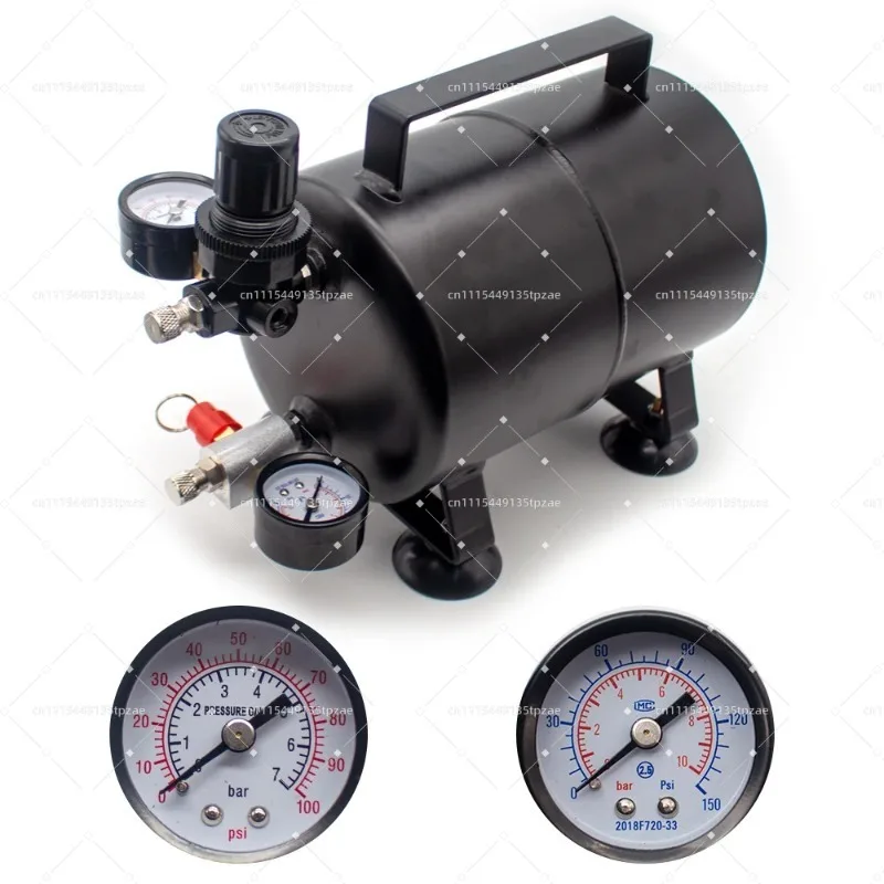 3L Portable Mini Air Buffer Tank Installation-Free Compressor Storage Vessel G1/8 Thread For Painting Equipment