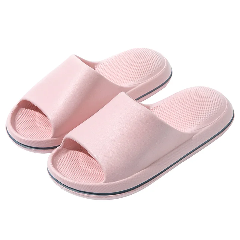 summer EvA slipper solid Color couple Beach slippers 2024 solid color Flat sandals Non-slip Bathroom slippers