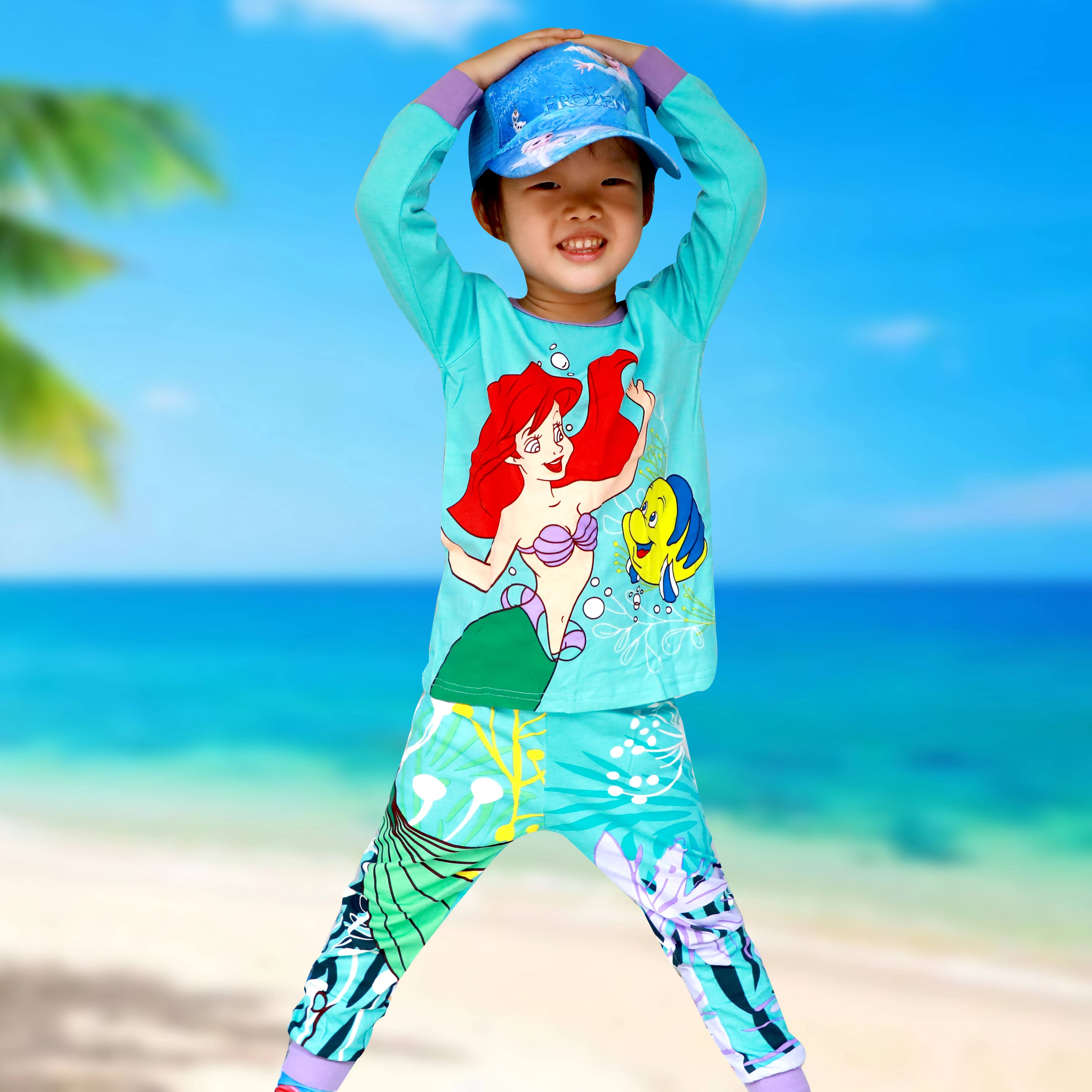 Kids Pajamas Sets Mermaid Sleeping Beauty Baby Girls and Boys Clothes Pijamas Cartoon Sleepwear Cotton Set