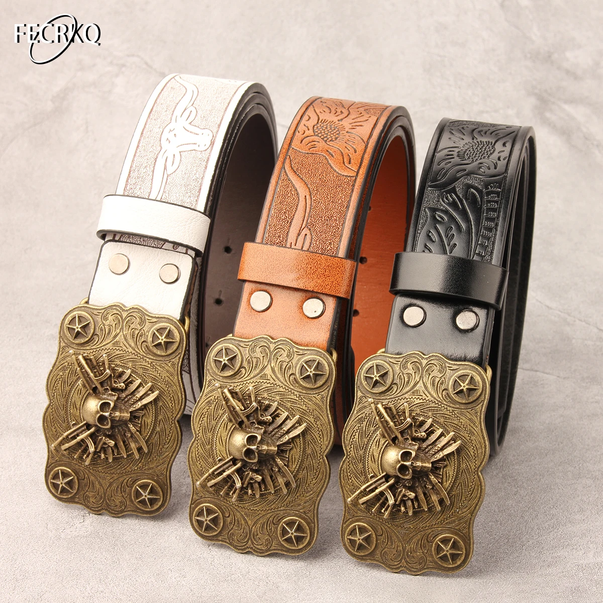 Мужской и женский повседневный ретро-ремень в западном стиле! Ремень из искусственной кожи с металлической пряжкой, подходящий для повседневной рабочей одежды.