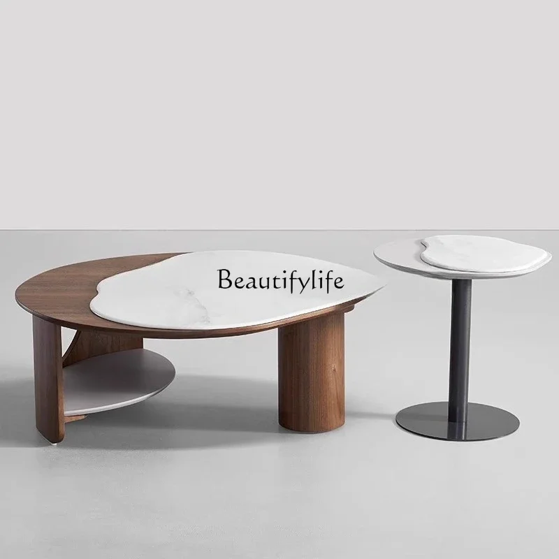 

yj21 Italian minimalist coffee table combination living room home light luxury high-end marble coffee table