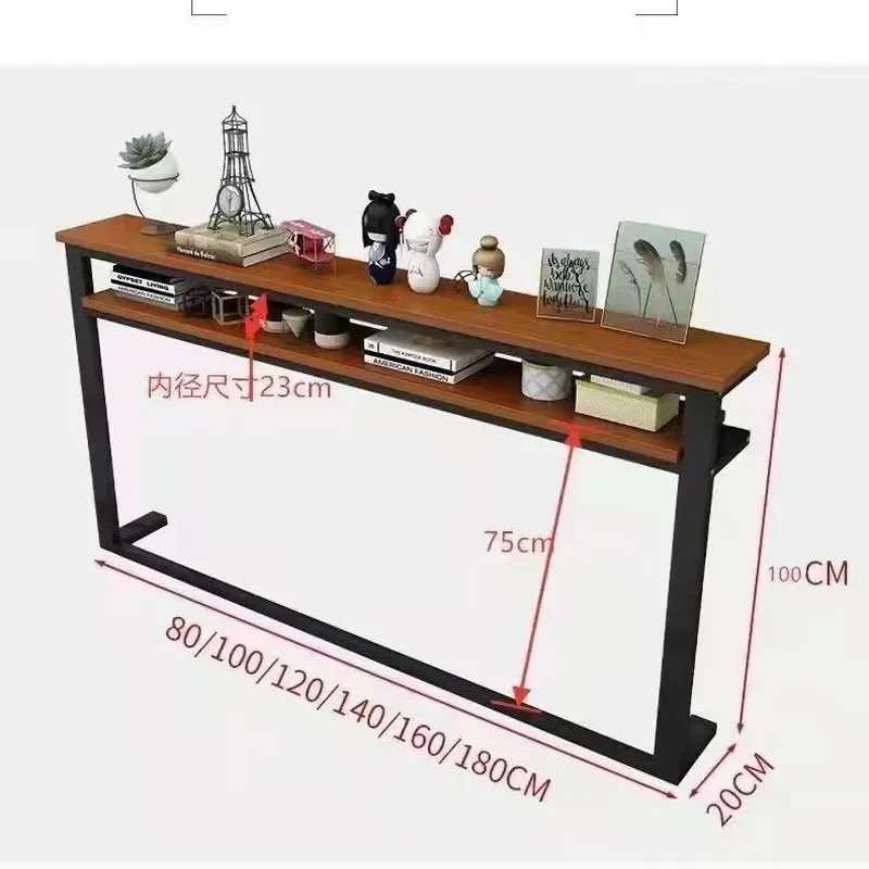 Narrow Shelf Behind Sofa Against Wall Bench Bedside Long Table Multi Layer Storage Rack for Radiator Space Saving Organizer