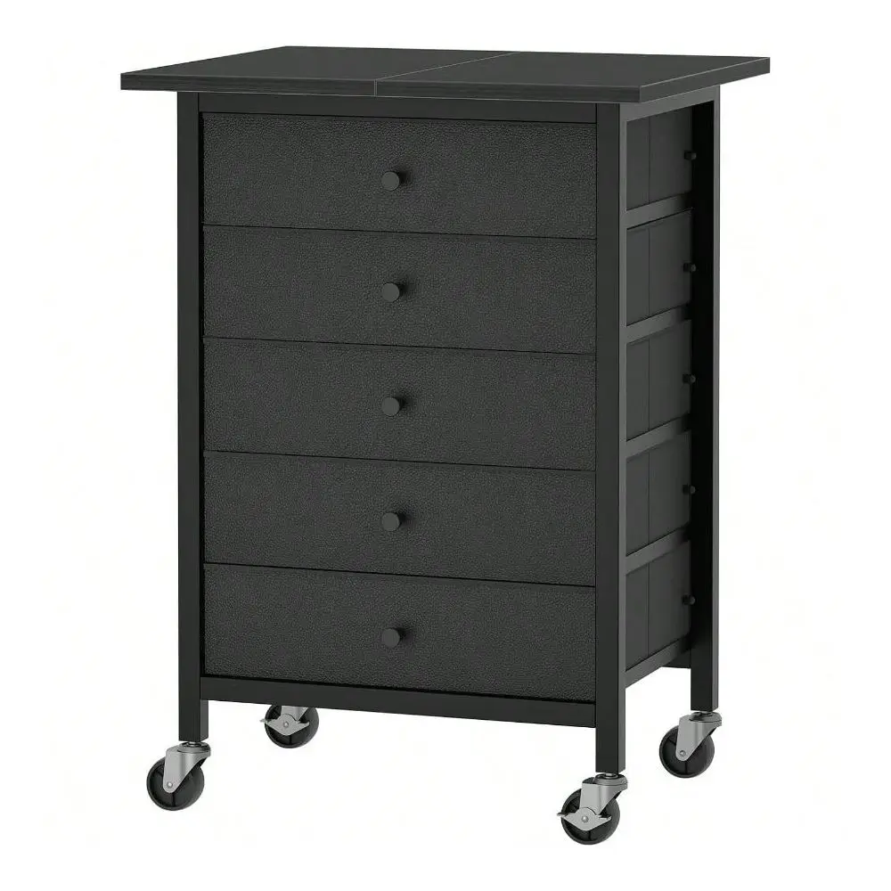 

Drawer File Cabinet, Rolling Filing Chest Cabinet With Wheels, Under Desk Storage Organizer, Printer Stand With NonWoven Fabric