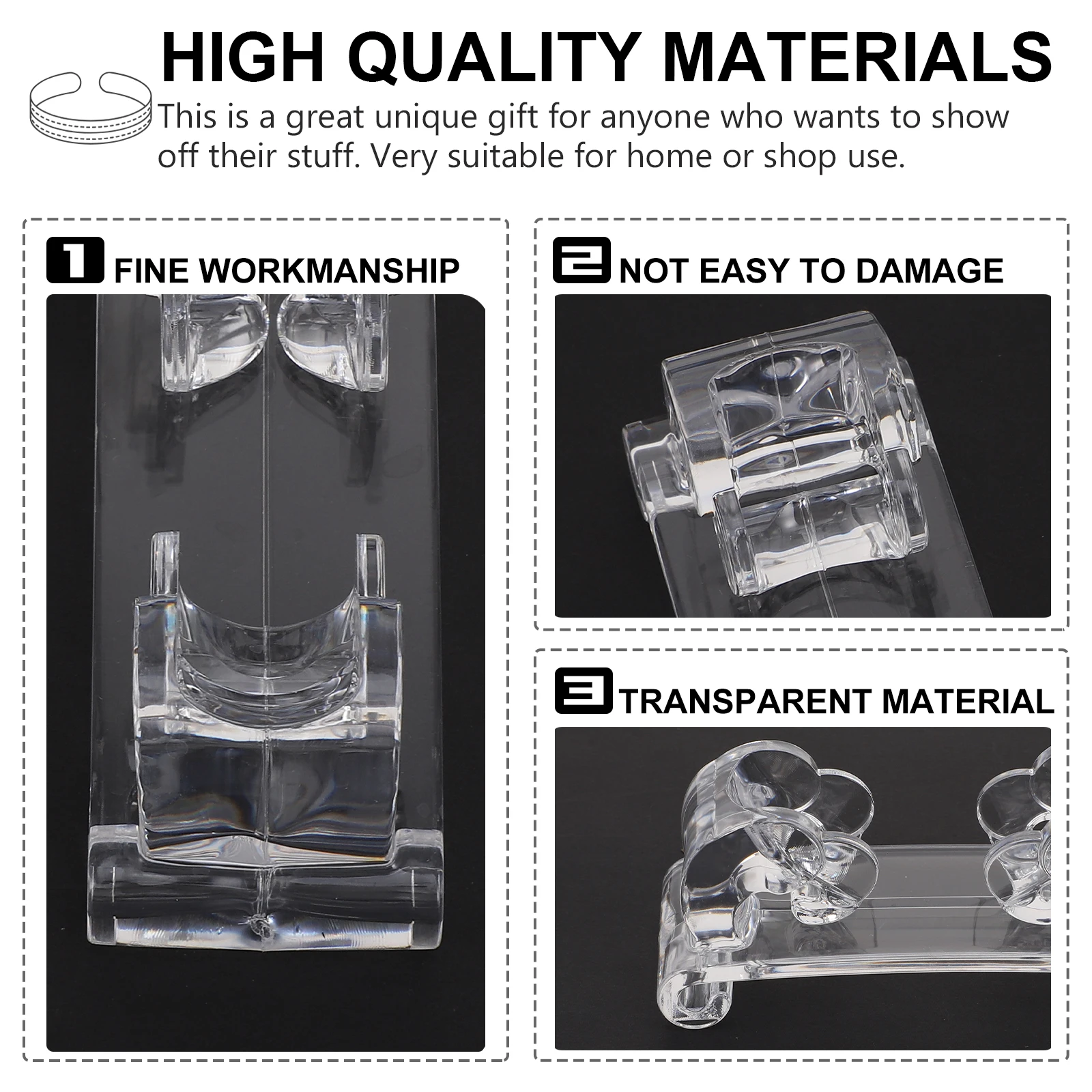 

4 Pcs Bracelet Display Stand Jewelry Acrylic Holder Storage Rack Supply Base