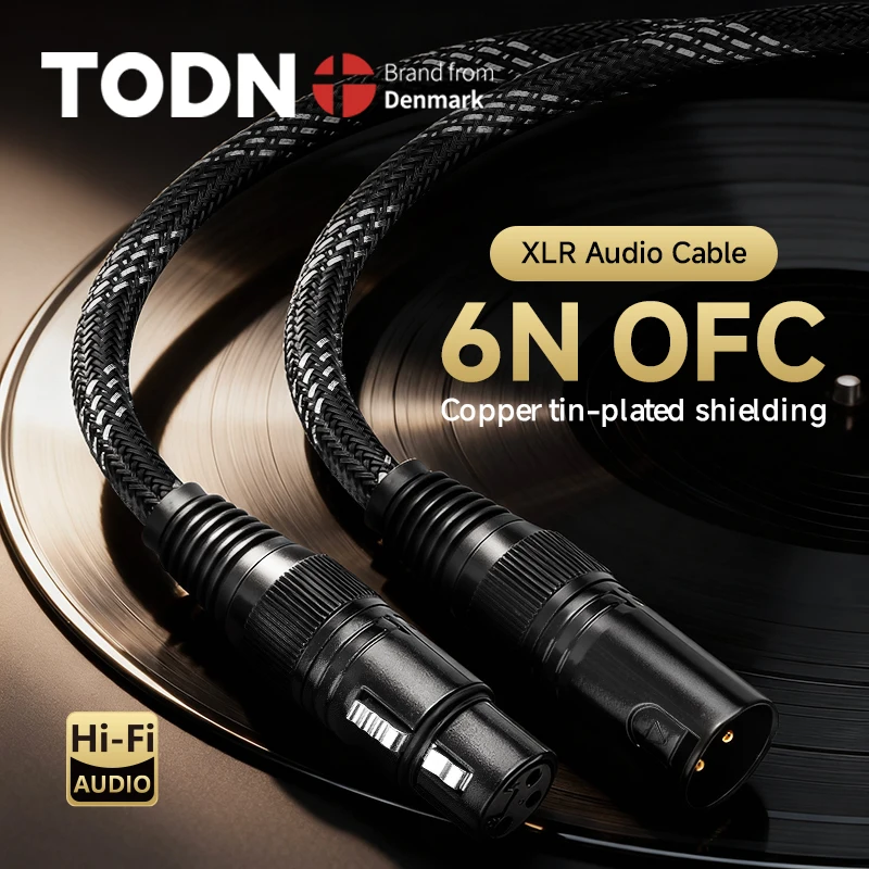 CYKO HiFi 1 زوج 6N OFC ستيريو ذكر إلى أنثى التوصيل كابل الصوت XLR المتوازن لخلاط مكبر الصوت كارت الصوت