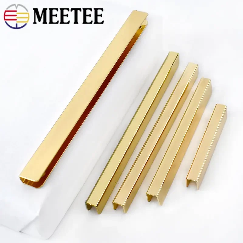 Meetee 5/10Pcs 3-25cm Metal Side Clip Buckle Screw Bag Strip Corner Protector Clasp Luggage Decoration Clips Buckles Accessories