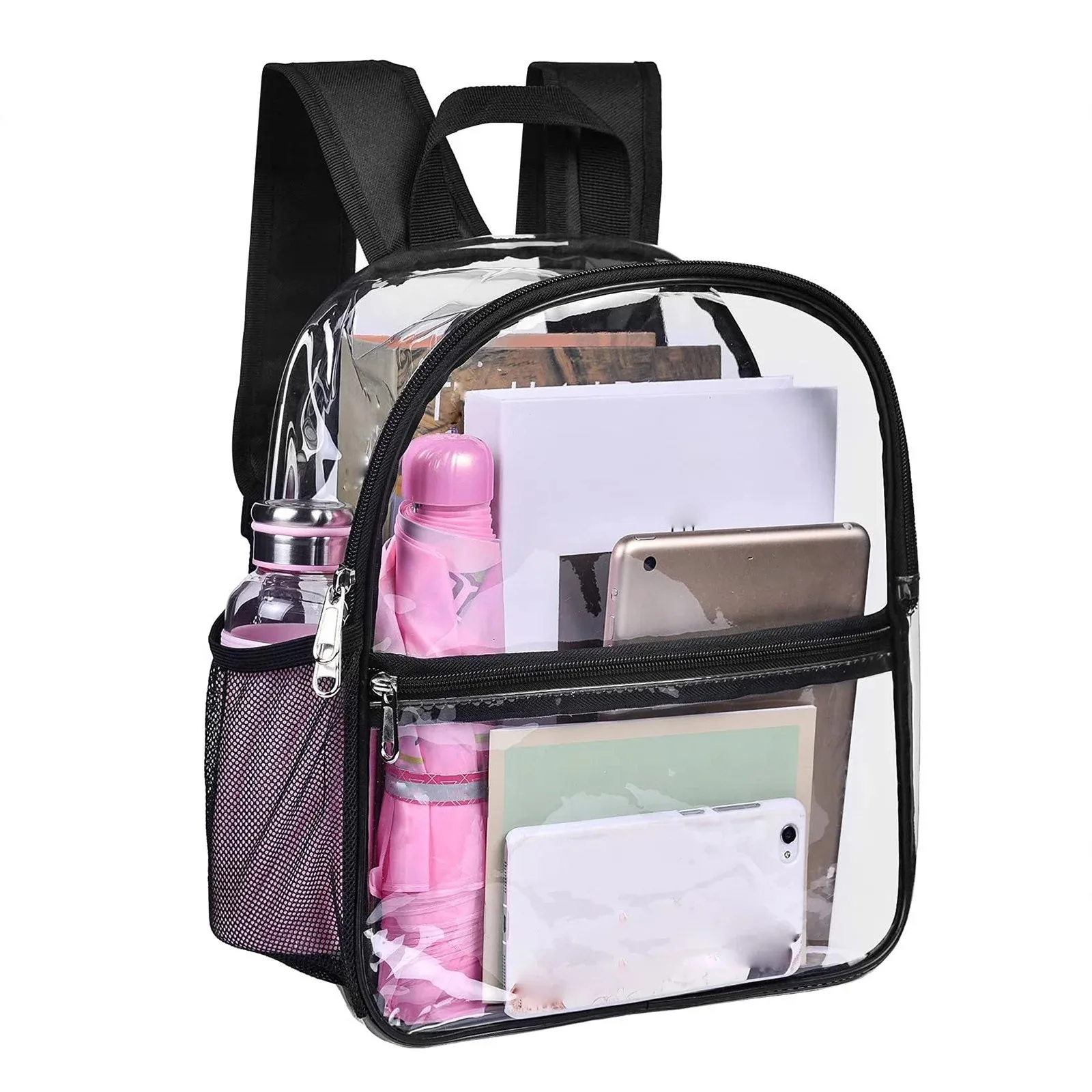 Mochila transparente de gran capacidad con diseño de sentido, bolso de playa portátil para hombre, bolsa de viaje al aire libre para mujer, mochila de estudiante a la moda