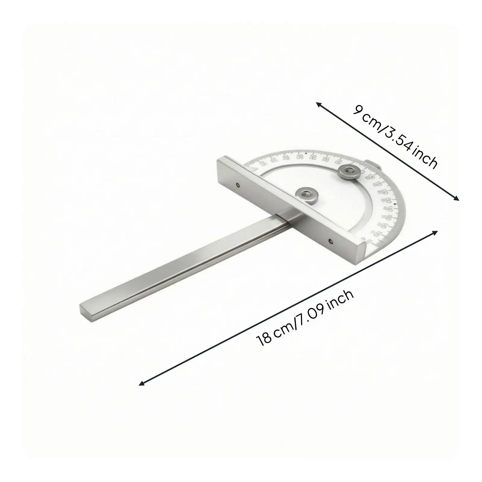 Compact Angle Measurer Ruler for Carpenter Measuring Tools with Secure Locking Knob for Repeatable Angle Setup