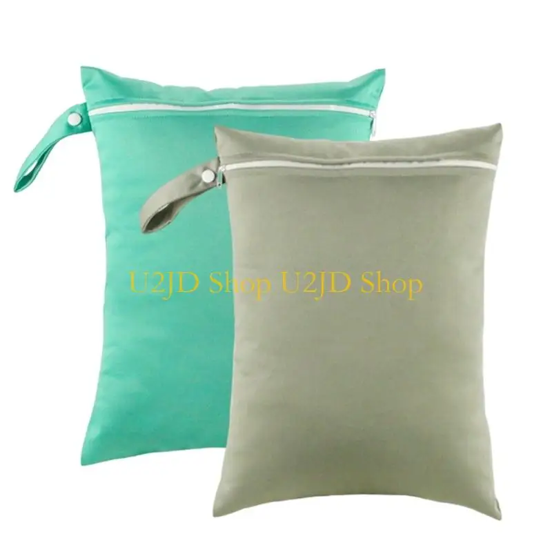 U2JD 2 Pcs Multifunctional Storage Bag Wet Dry Bag with Handle Yoga Gym Bag Reusable Laundry Bag Nappy Bag
