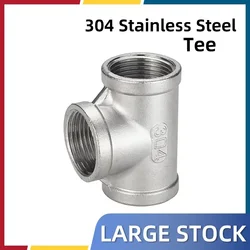 304 Stainless Steel Tee Type Inner Wire Tee Female Thread Buckle Equal Diameter Tee Joint Pipe Fitting Connector