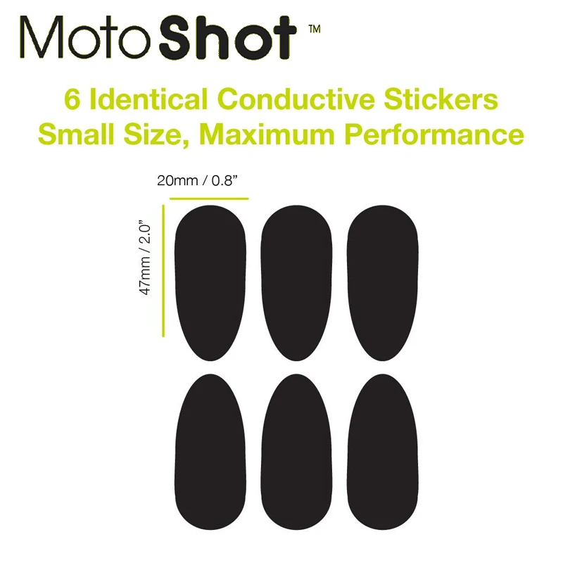 Motoshot Conductive Touch Screen Stickers for Gloves 1Pack（6PCS）