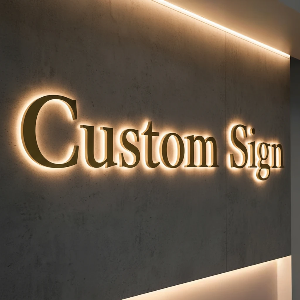 Señalización acrílica de espejo 3D LED elegante y duradera personalizada - Logotipo comercial montado en la pared con corte láser para bistró/café | Nuevo regalo de empresa