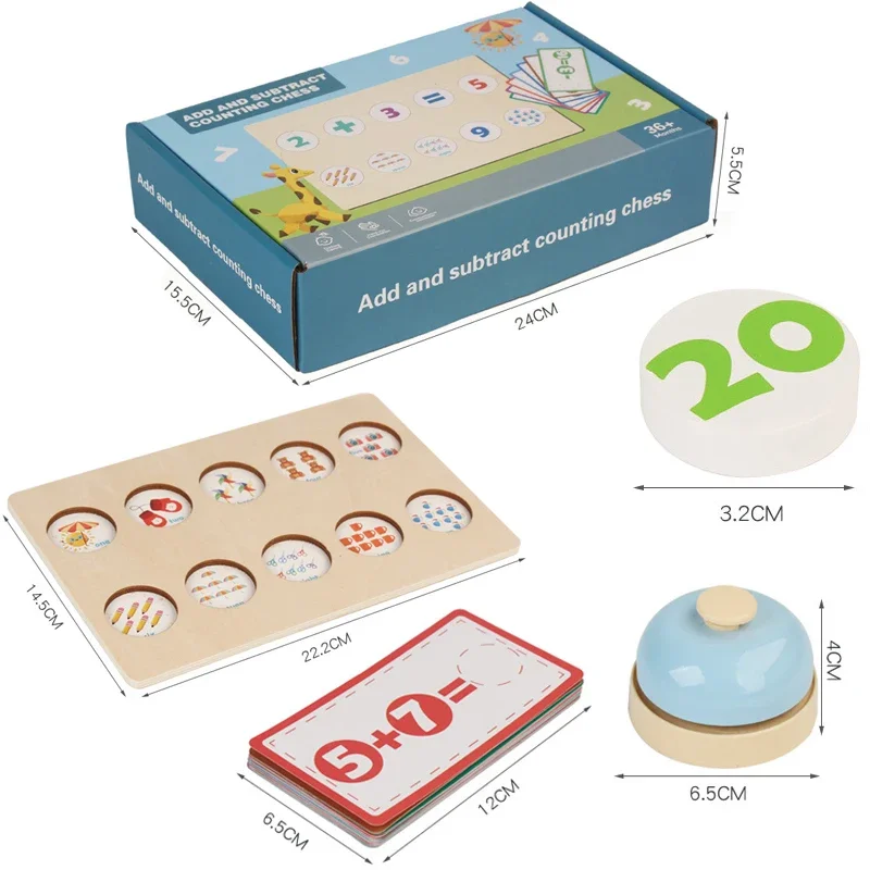 Kid Math Telbord Leermiddel Rekenkundige Optellen Aftrekken Leren Nummer Matching Parochie Interactie Speelgoed