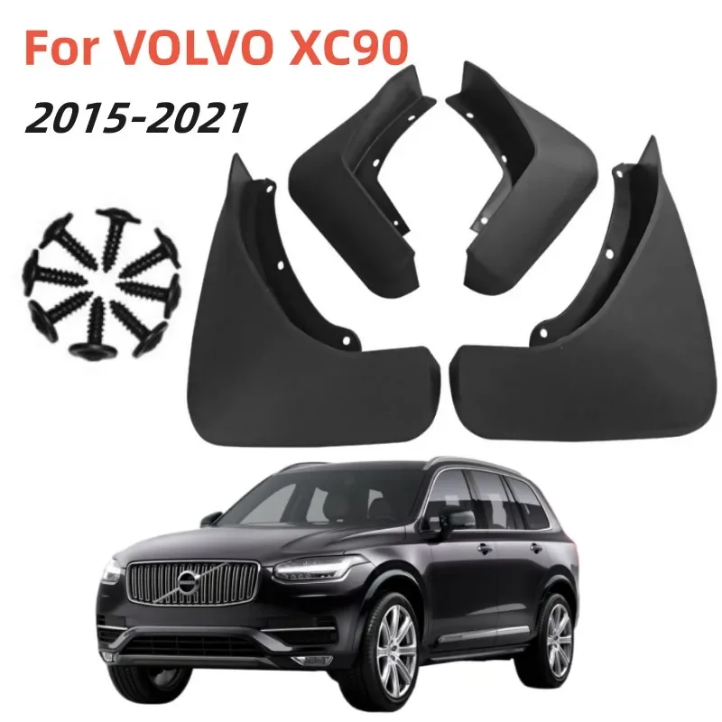 4pcs/Set Car Mud Flap Mudguards for Volvo XC90 2015 2016 2017 2018 2019 2020 2021 T6 R-Design Fender Guard Splash accesorios