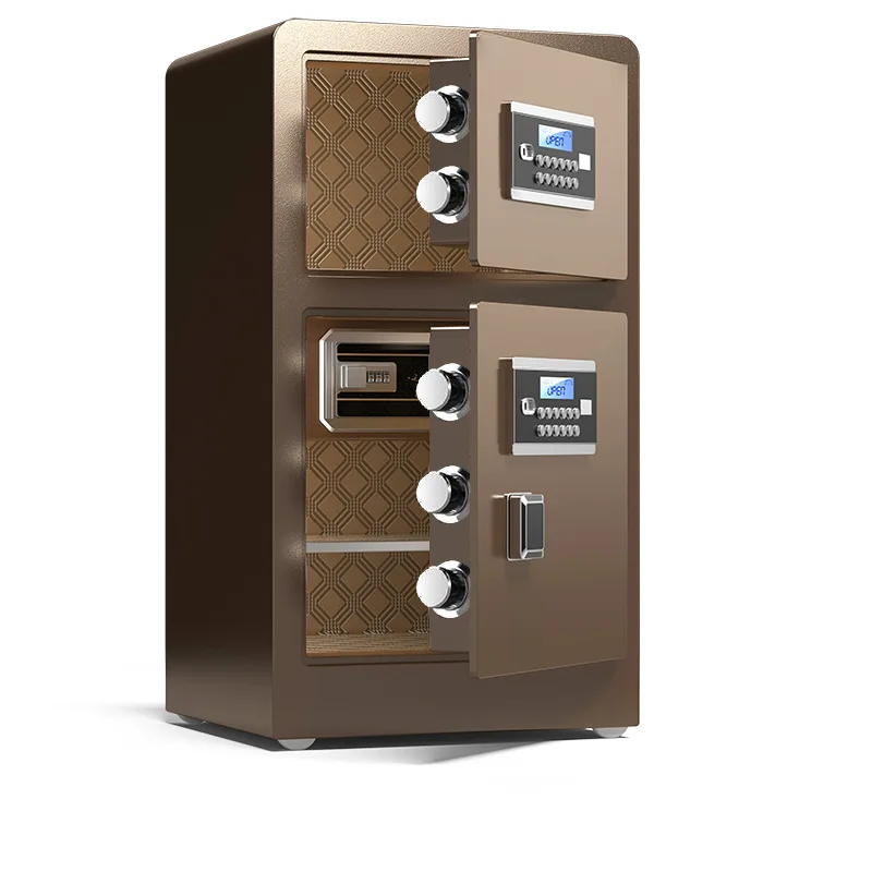 

Safe 60cm/70cm high brown all-steel office home fingerprint password safe