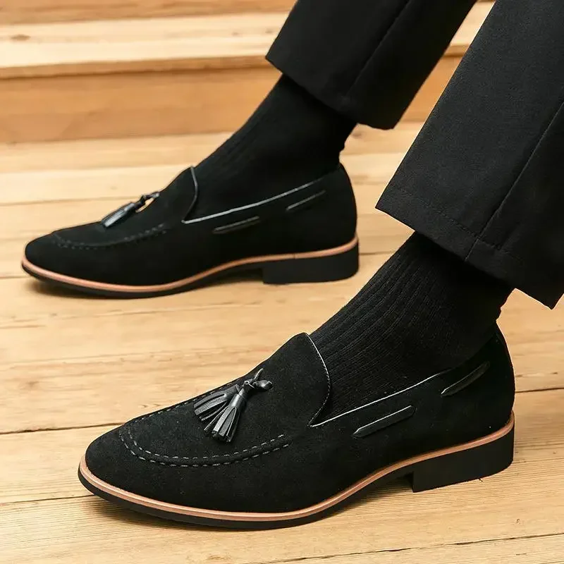 Zapatos de tacón alto con plataforma para hombre, calzado Formal de cuero Derby, zapatos de vestir italianos de lujo, novedad