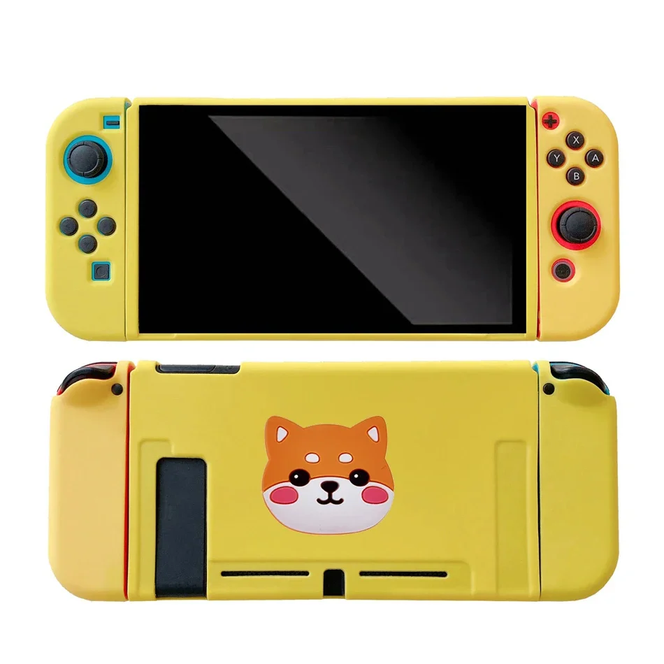 Śliczne etui dla Nintendo przełącznik psy w stylu kreskówki/flower silikonowe obudowa TPU ochronna pokrywa dla konsola Nintendo Switch akcesoria