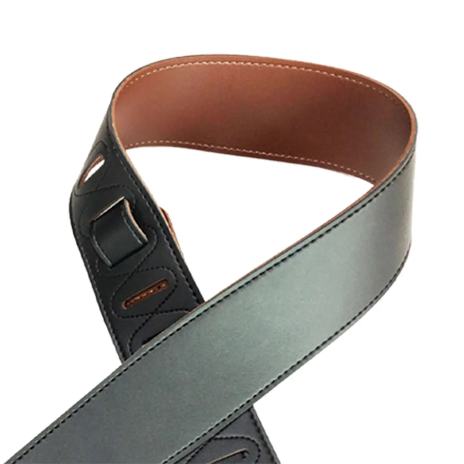 Double Sided Guitar Strap, Adjustable Instrument Accessories PU Leather Belt for Classical Guitars