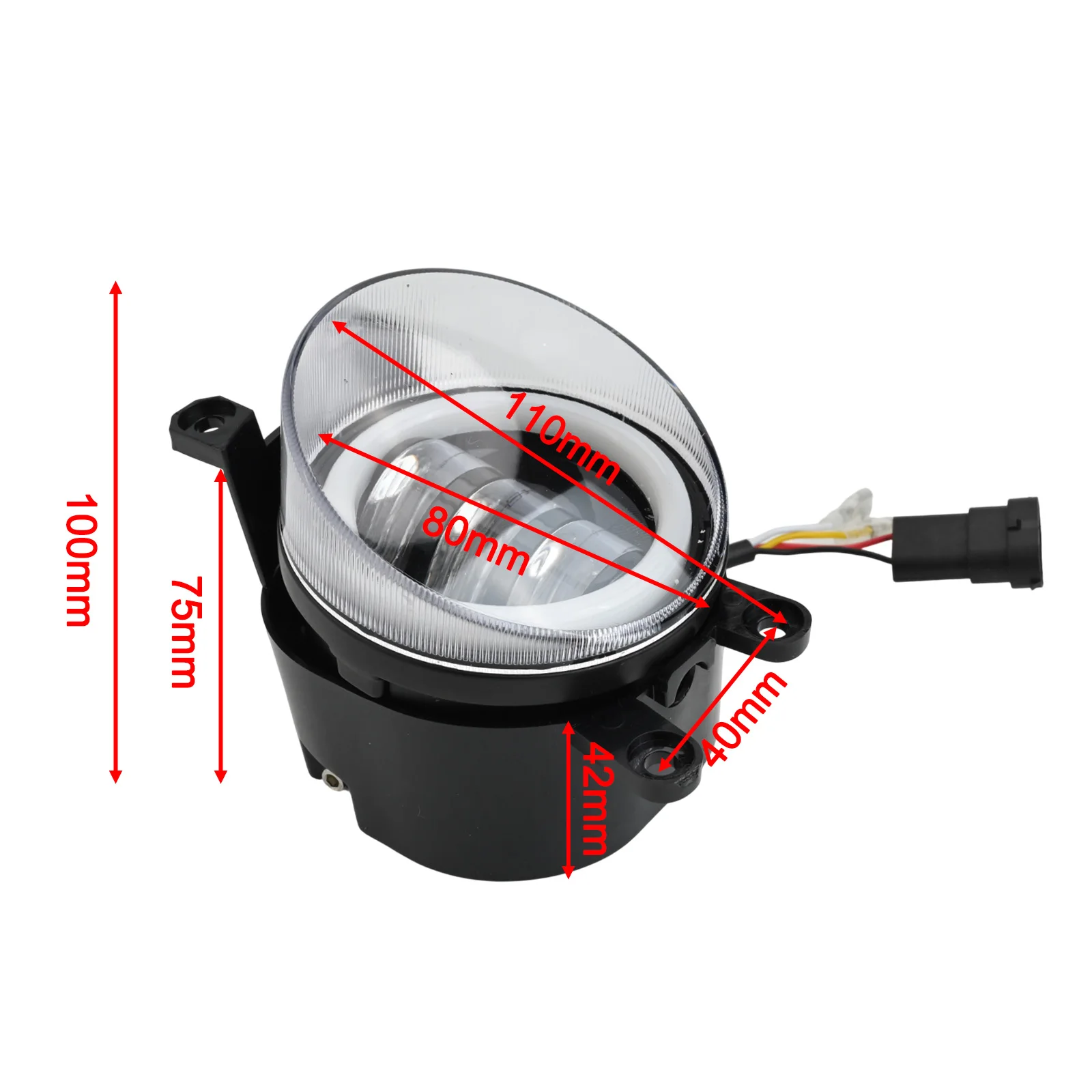 30 واط أضواء صفراء أضواء المصد الأمامي الضوء الأصفر والأبيض 3.5 بوصة LED أضواء الضباب ملحق الضوء الأصفر الضوء الأبيض