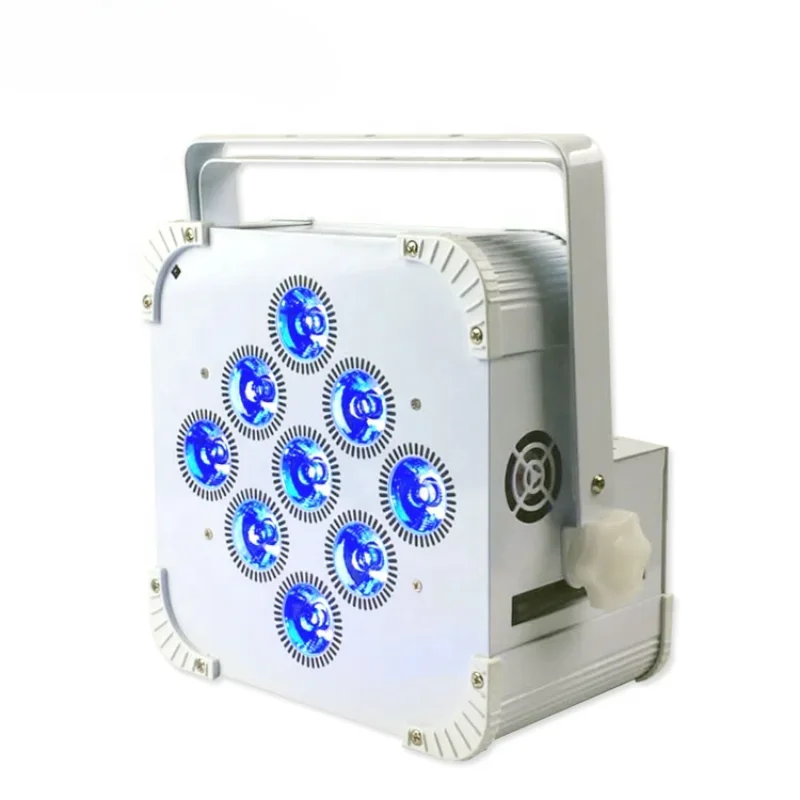 led slim par 9x18W 6in1 RGBWA UV dmx512 led uplights wireless dmx battery powered led par