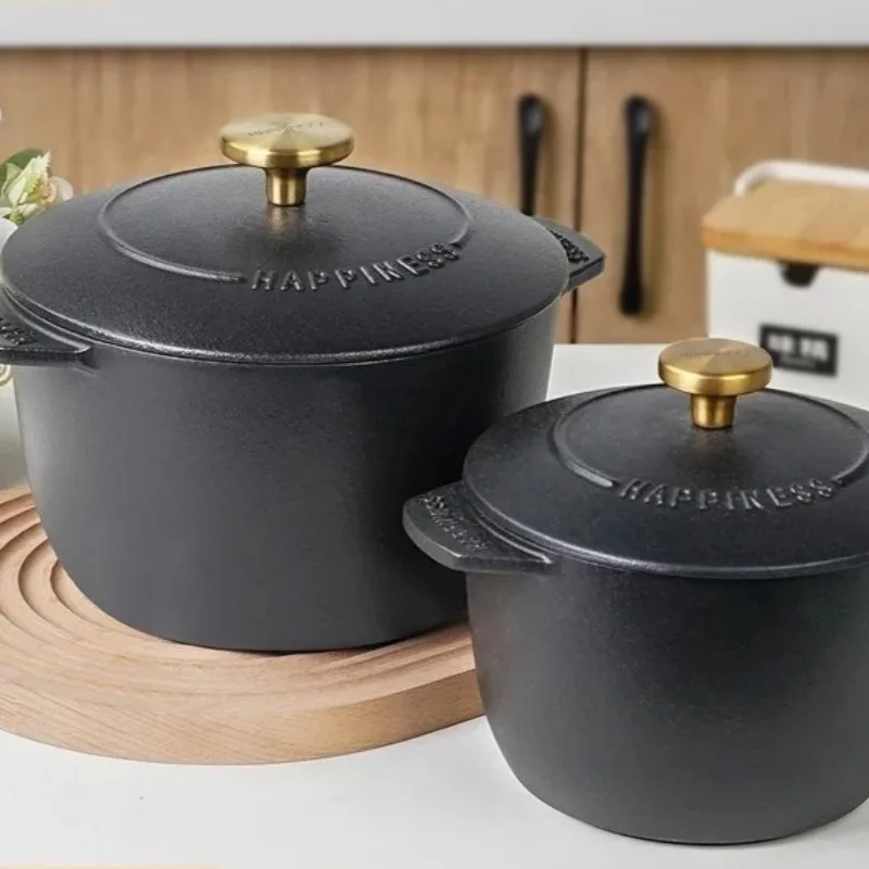 Mini Rice Cooker & Iron Stew Pot Combo -  Non-stick Multi-functional Cooking Pot for Soup/Stew/Porridge, Home Use