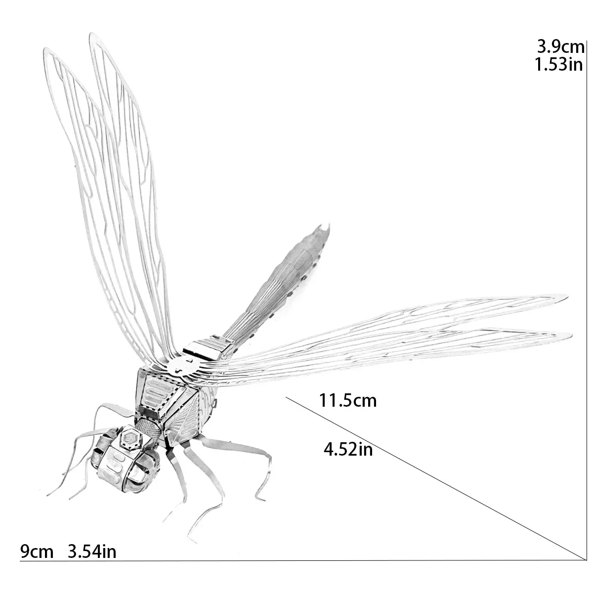 3D Metal Puzzle Dragonfly DIY Model Building Kit Adult Toys Birthday Gift image 6
