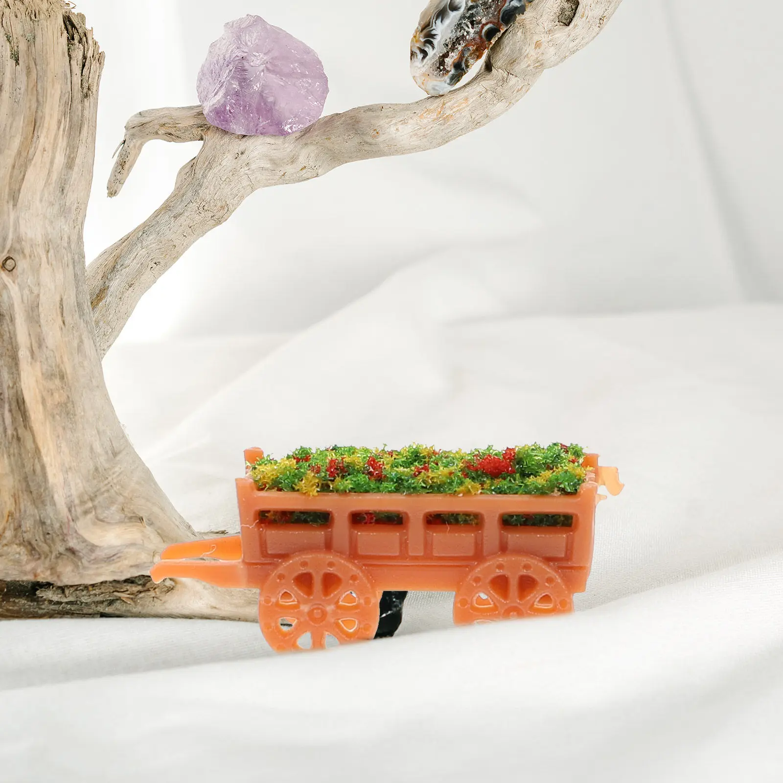 

12Pcs Miniature Flower Wagons Micro Decoration Flower Wagon Creative Mini Models Practical Decor Indoor DIY Decoration