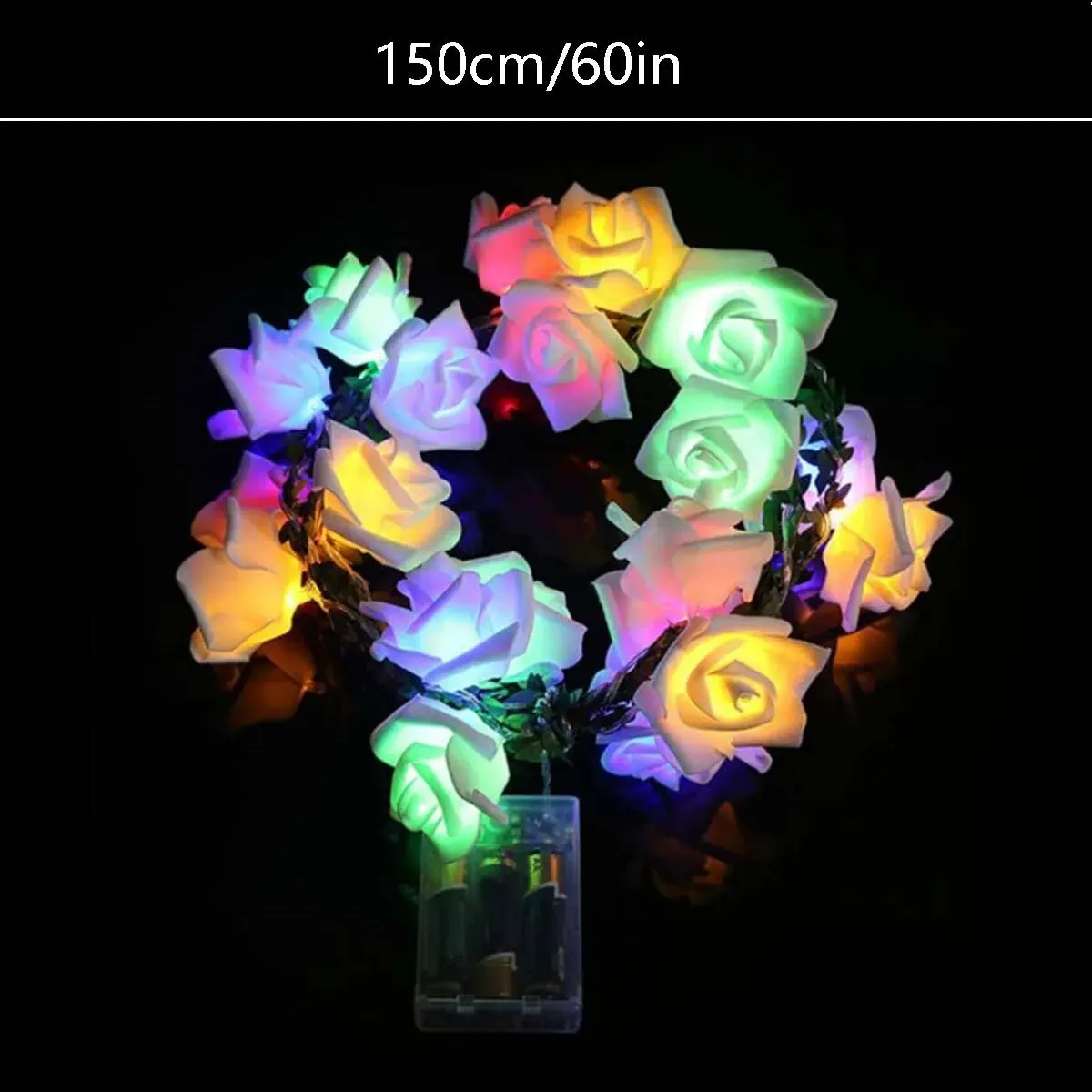 1pc Romantic VALENTINE\'S DAY Tanabata Confession Proposal Creative Rose LED String Lights Girl Room Decoration Lantern