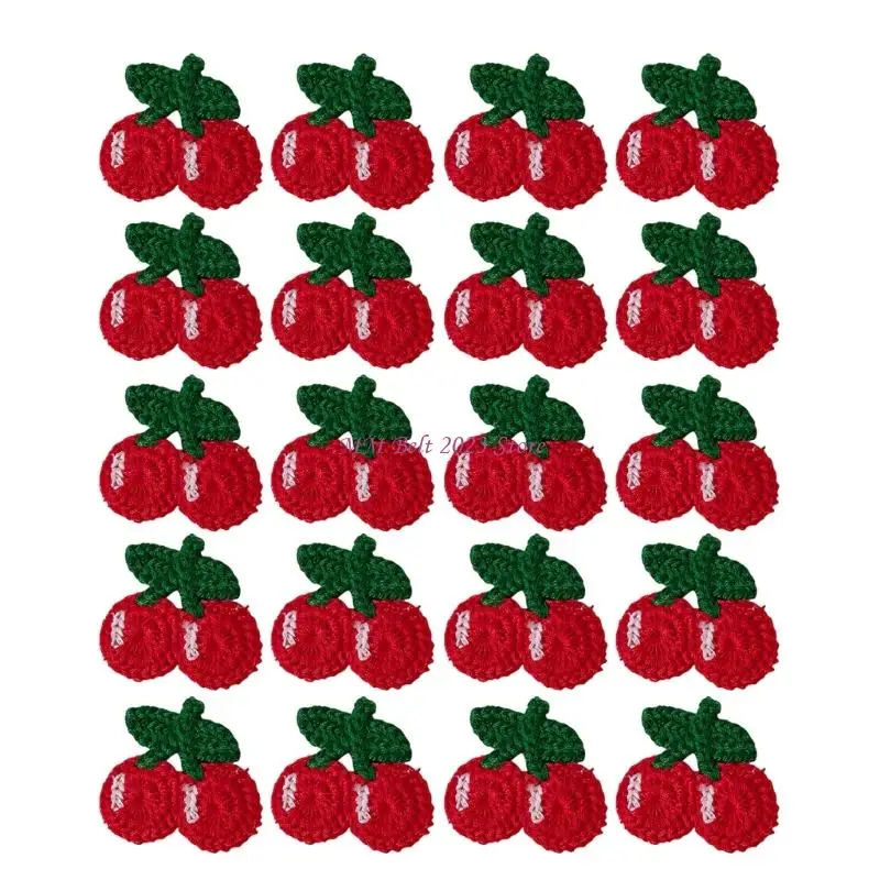 49ME Small Fruit Fabric Patches Set for Sewing On Clothing Embellishment 20Pcs