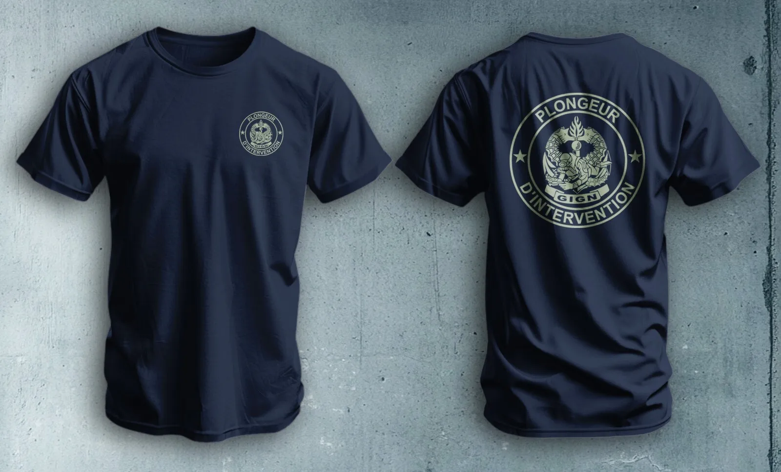 France Gendarmerie Special Forces GIGN Diver Combat Swimmer T-Shirt Short Sleeve Casual 100% Cotton Shirt view 2