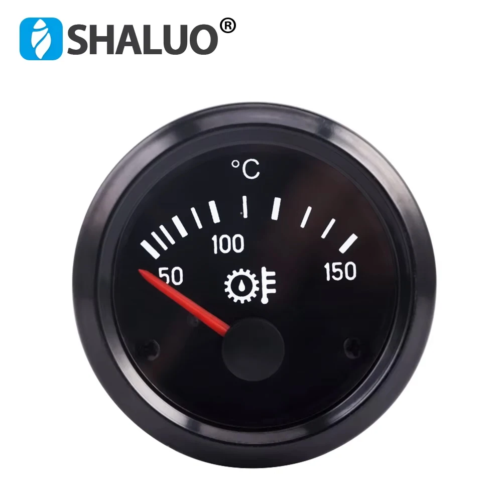 

52MM 50~150℃ Oil Temperature Gauge Meter Diesel Engine Generator Parts Accessories Resistance 322-18.6 Ω 12V 24V