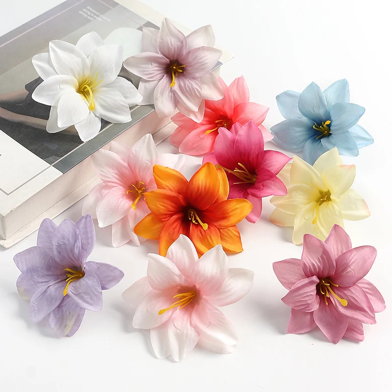 Fleurs artificielles 9CM, 10/20 pièces, fausses têtes de fleurs pour décoration de la maison, décoration de mariage, bricolage, artisanat, couronne, cadeaux, accessoires