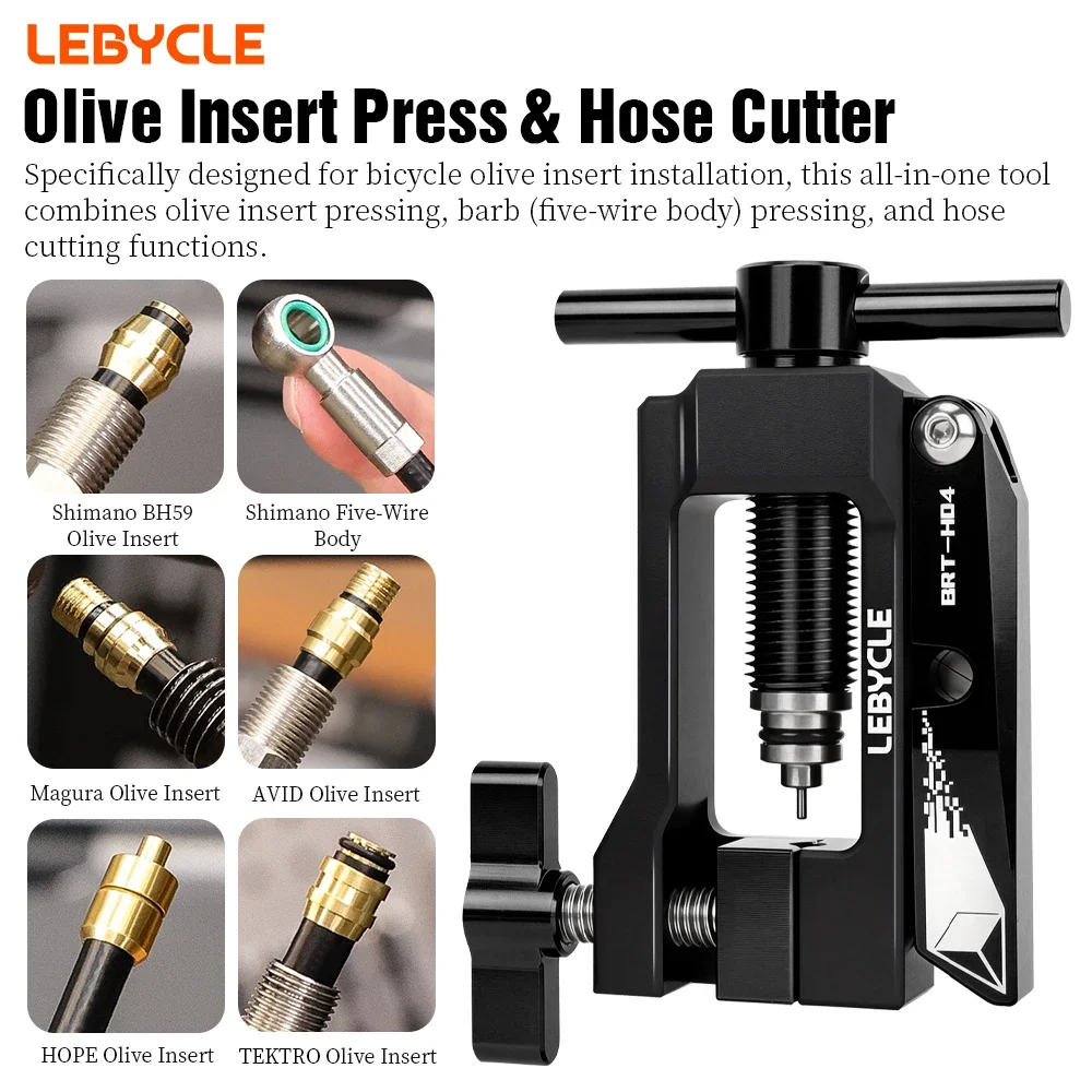LEBYCLE 2 In1 Bicycle Hydraulic Disc Brake Oil Needle Tools Bike Hydraulic Brake Hose Cut Tool Bike Oil Needle Joint Set Tool