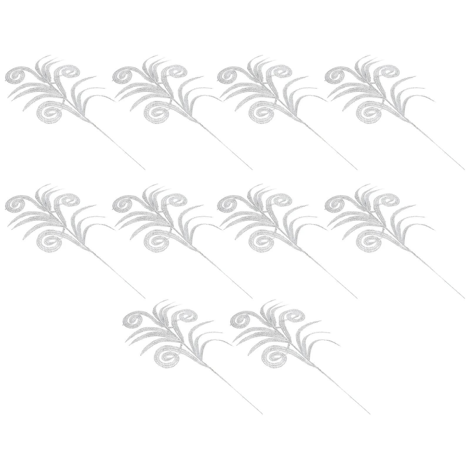 

10Pcs Christmas Tree Leaves Premium Glittered Leaf Decor Artificial Xmas Leaf Ornament for Holiday Party Decoration Photography