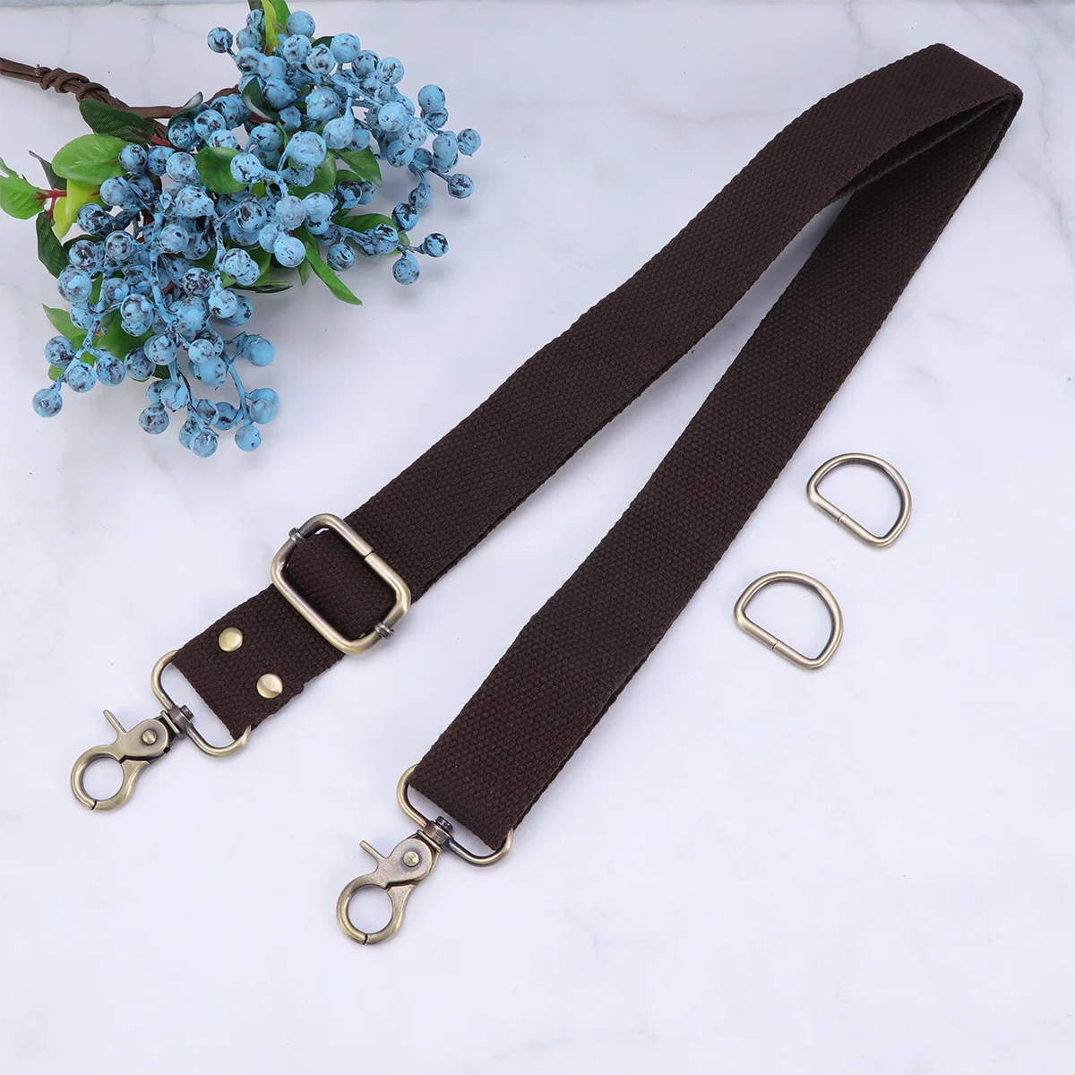 

1pc Adjustable Canvas Shoulder Strap Replacement Belt For Crossbody Handbag Purse 3.2Cm Wide Metal Clip Attachments Bag