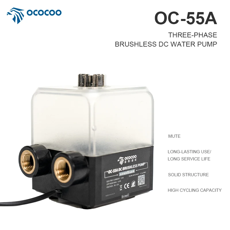 OCOCOO Water Cooler Reservoir  High Temperature Resistant Watercooling Pump Quiet Liquid Cooler for Diy Gaming Water Cooling