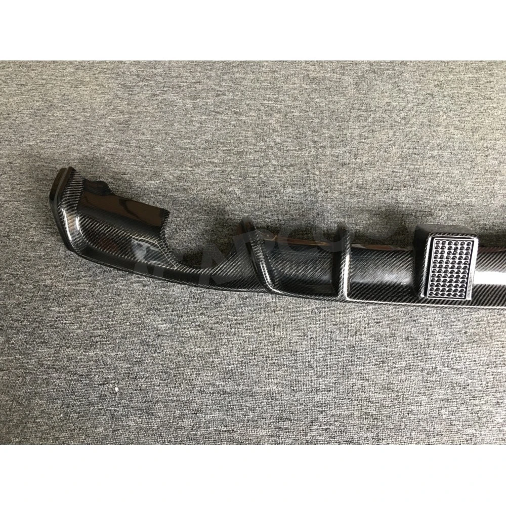 ألياف الكربون شفة ممتصة للصدمات الخلفية الناشر مع مصباح ليد لسيارات BMW 3 Series F30 F35 M Sport 2012-2018 FRP الوفير سبويلر تصفيف السيارة #2